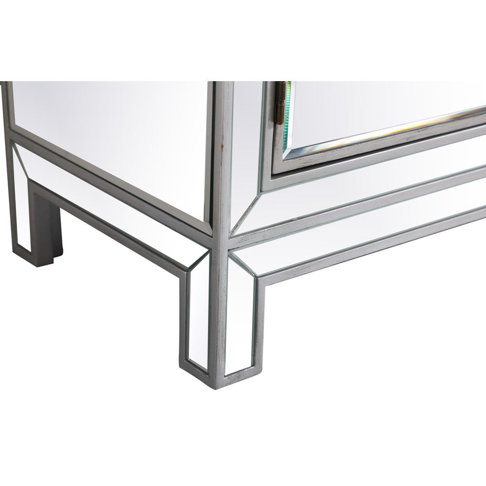 29 in. mirrored cabinet in antique silver. Picture 9