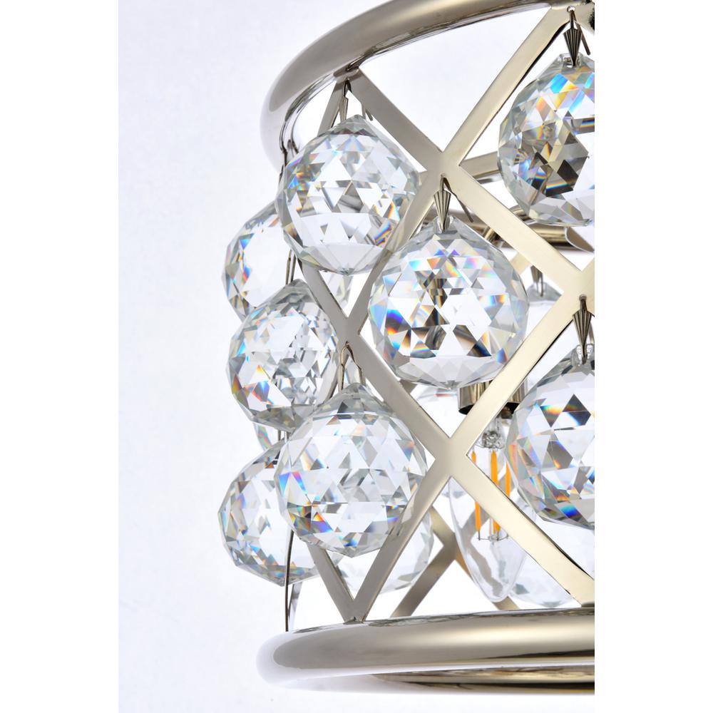 Madison 3 light polished Nickel Pendant Clear Royal Cut Crystal. Picture 5