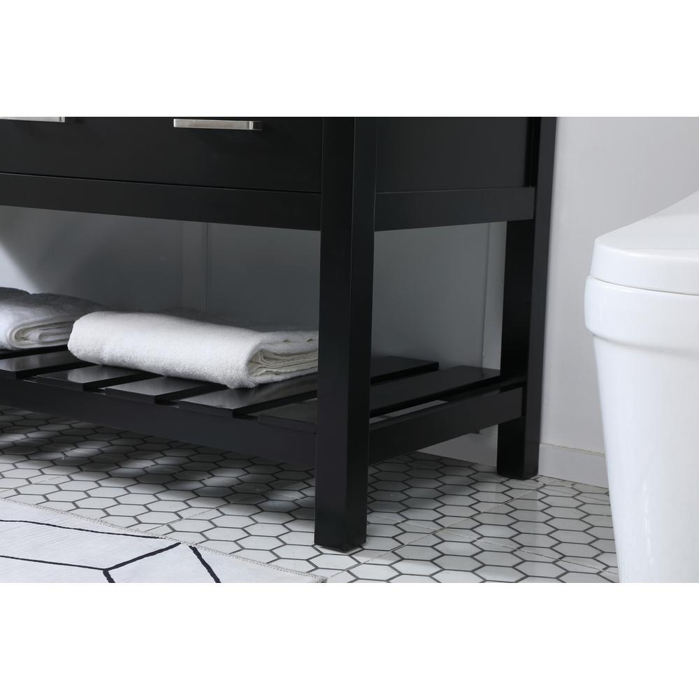 60 inch double bathroom vanity in black. Picture 6