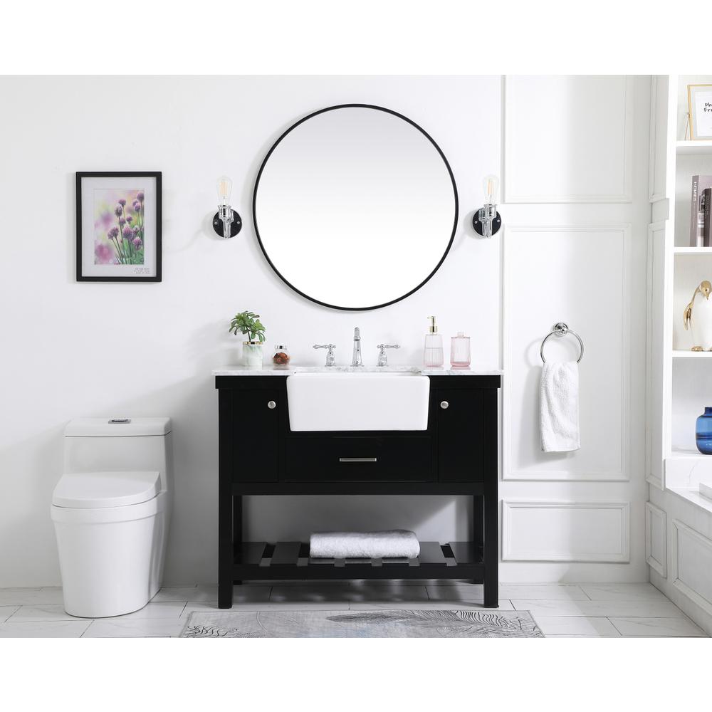 42 inch Single bathroom vanity in black. Picture 4