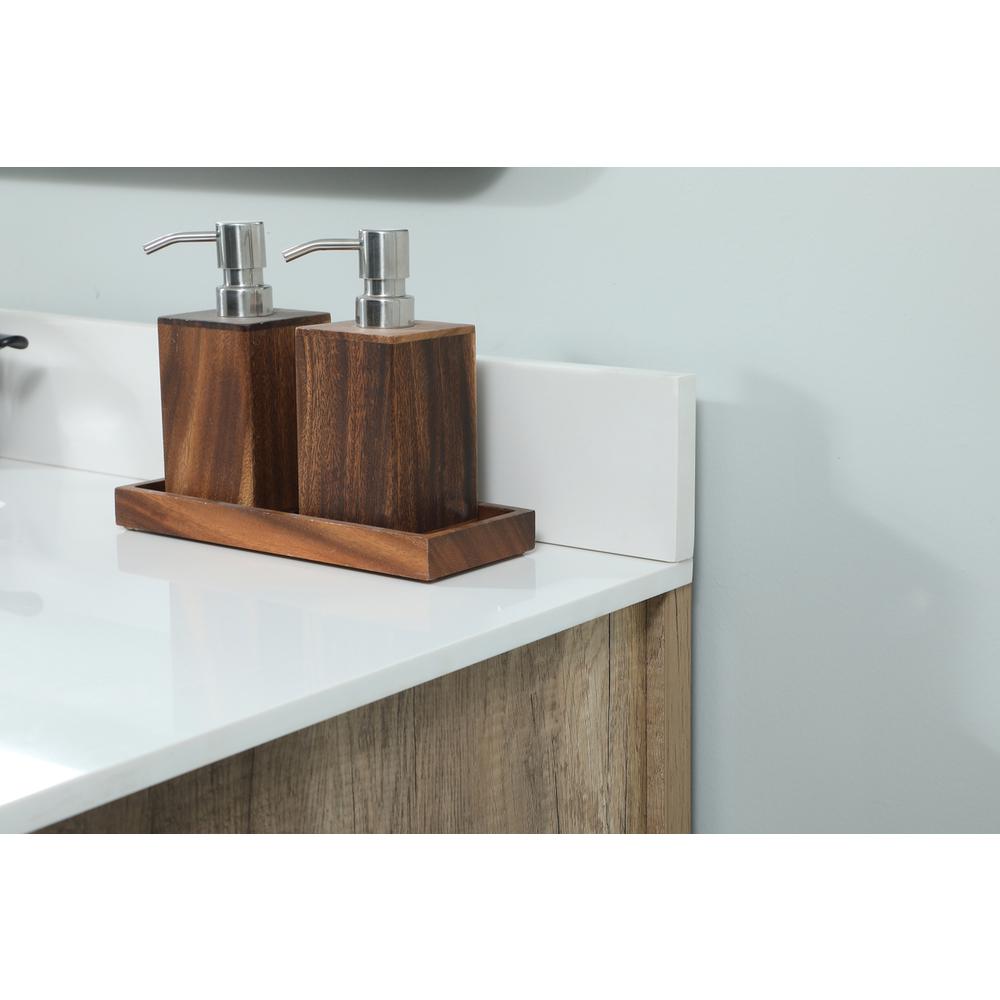 48 inch Single bathroom vanity in natural oak with backsplash. Picture 5
