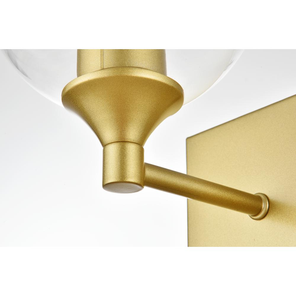 Foster 1 light Brass and Clear Bath Sconce. Picture 5