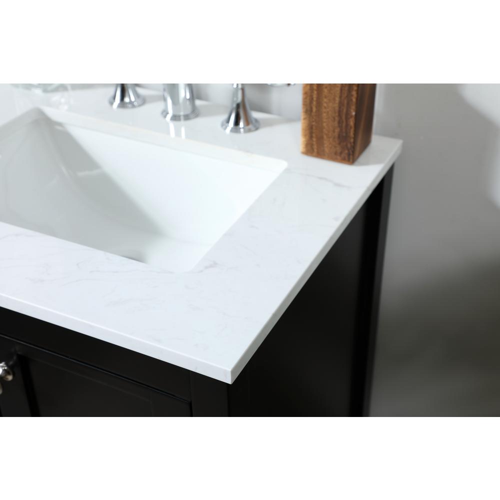 24 inch Single bathroom vanity in black. Picture 5