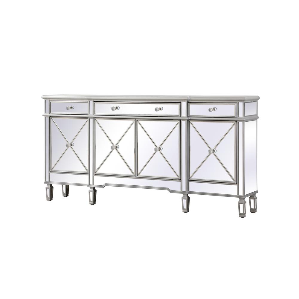 72 inch mirrored credenza in silver. Picture 4