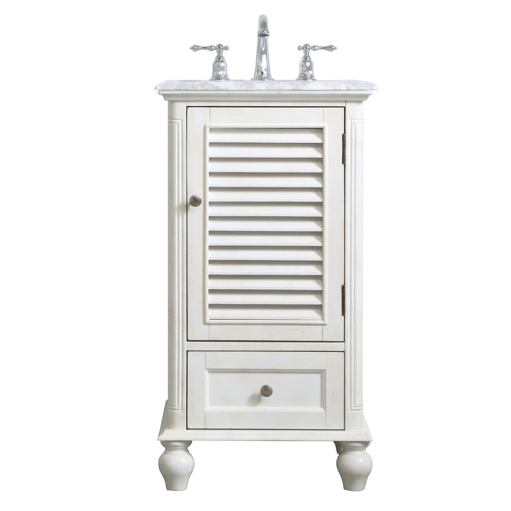 19 inch Single Bathroom Vanity in Antique White. Picture 1