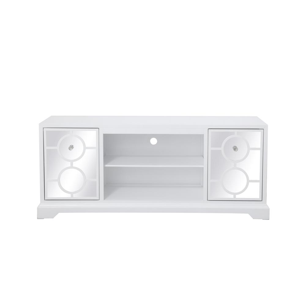 60 in. mirrored TV stand in white. Picture 1