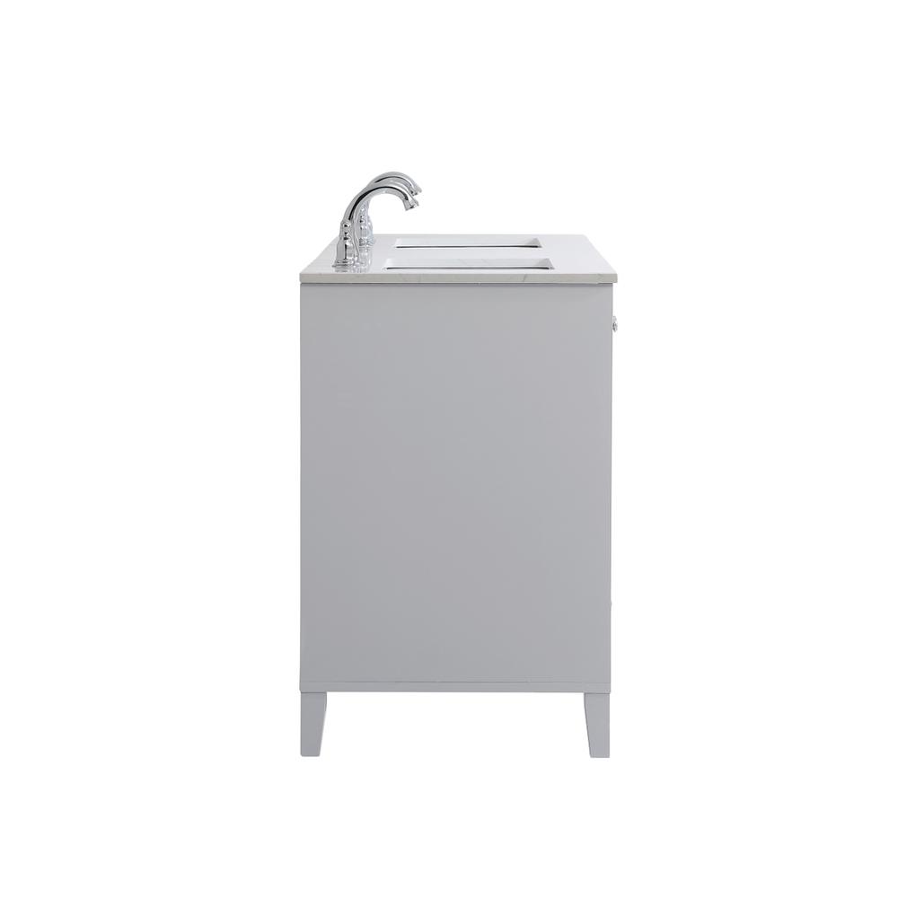 60 inch Double Bathroom Vanity in Grey. Picture 13