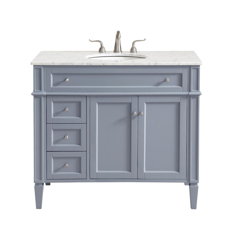 40 In. Single Bathroom Vanity Set In Grey. Picture 1
