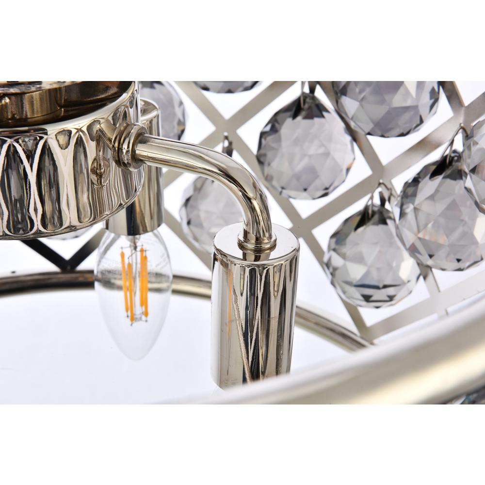 Madison 4 light polished Nickel Pendant Silver Shade (Grey) Royal Cut Crystal. Picture 4