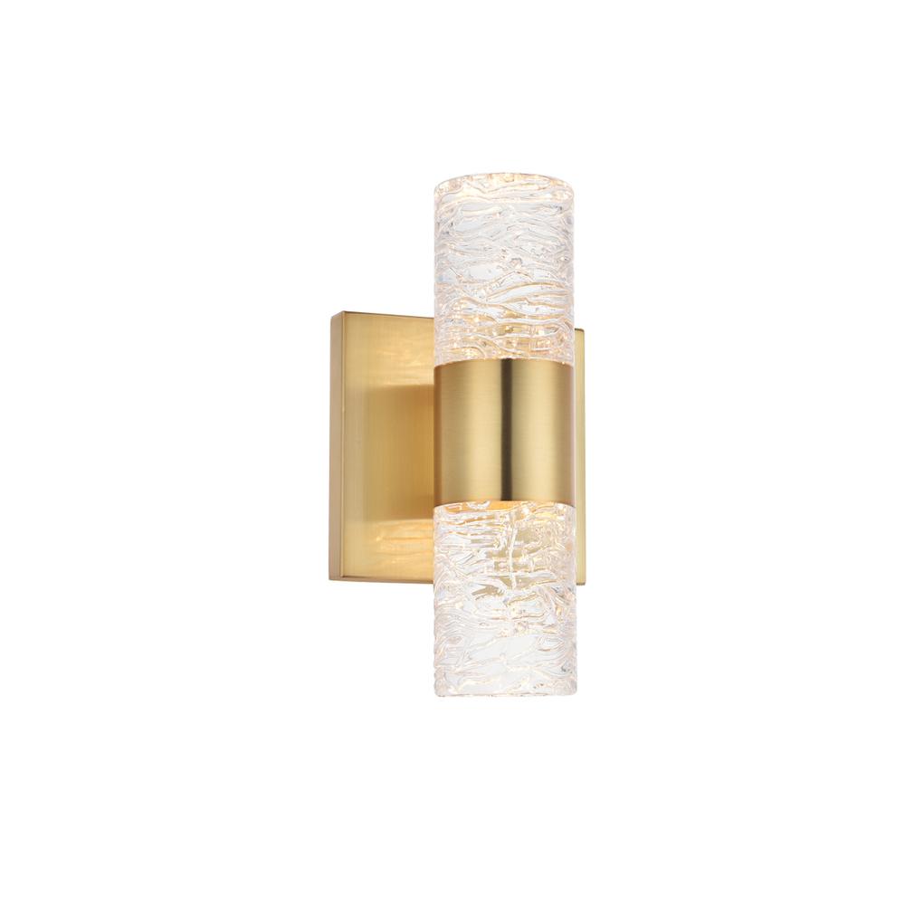 Vega 2 light Gold LED Wall Sconce. Picture 1