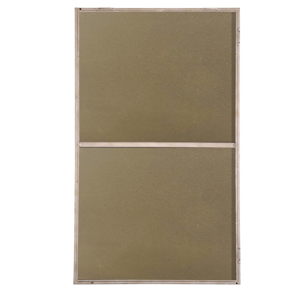 Metal frame Rectangle Mirror 24 inch Silver. Picture 12