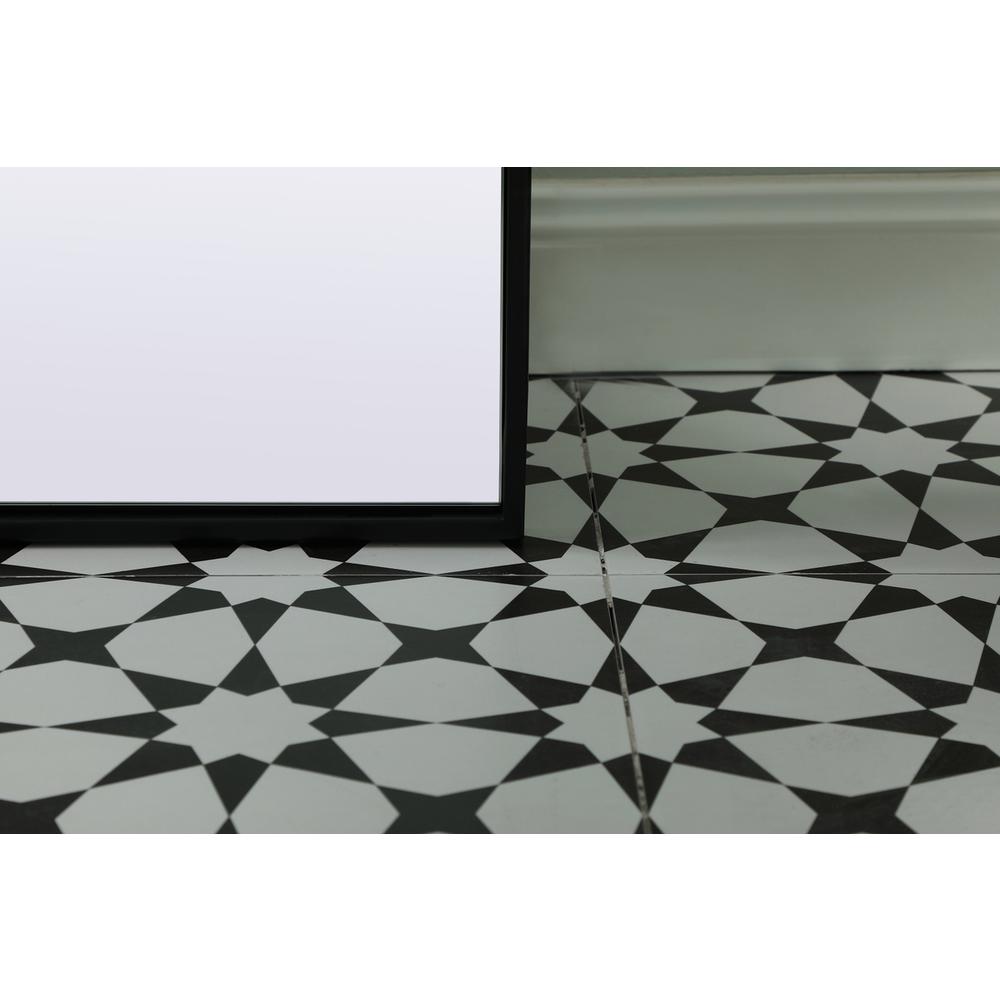 Metal Frame Arch Full Length Mirror 32x76 Inch in Black. Picture 3