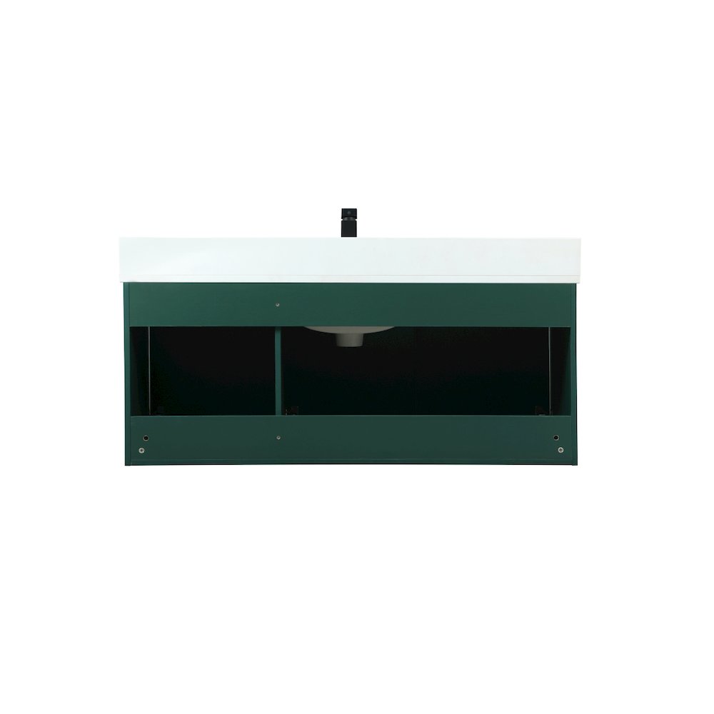 48 Inch Single Bathroom Vanity In Green With Backsplash. Picture 16
