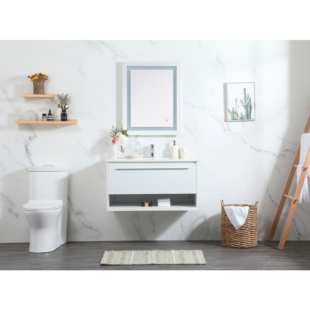 36 inch Single bathroom vanity in white. Picture 4