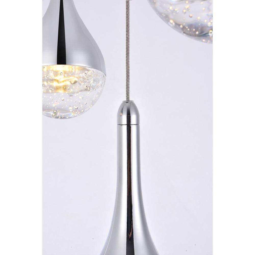 Amherst Collection LED 9-light chandelier 24in x 9in chrome finish. Picture 3