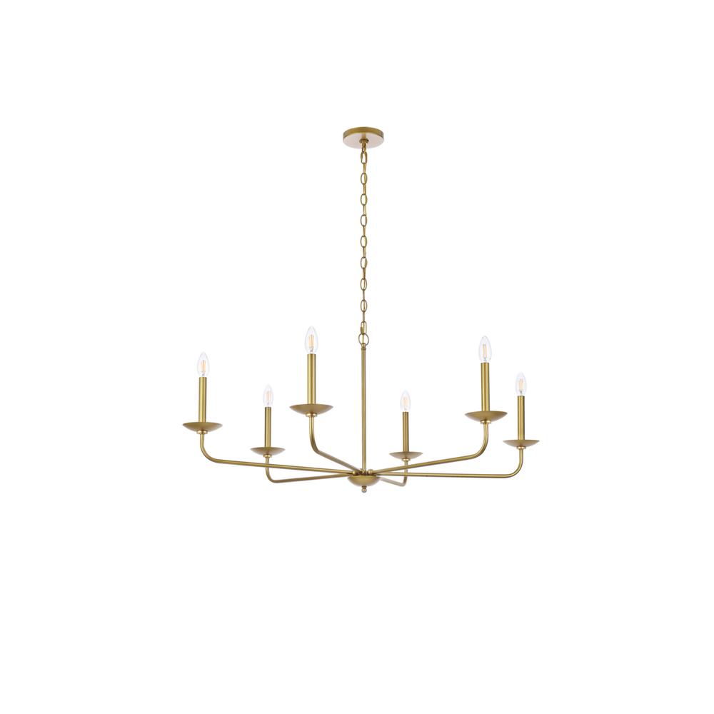 Cohen 42 inch pendant in brass. Picture 6