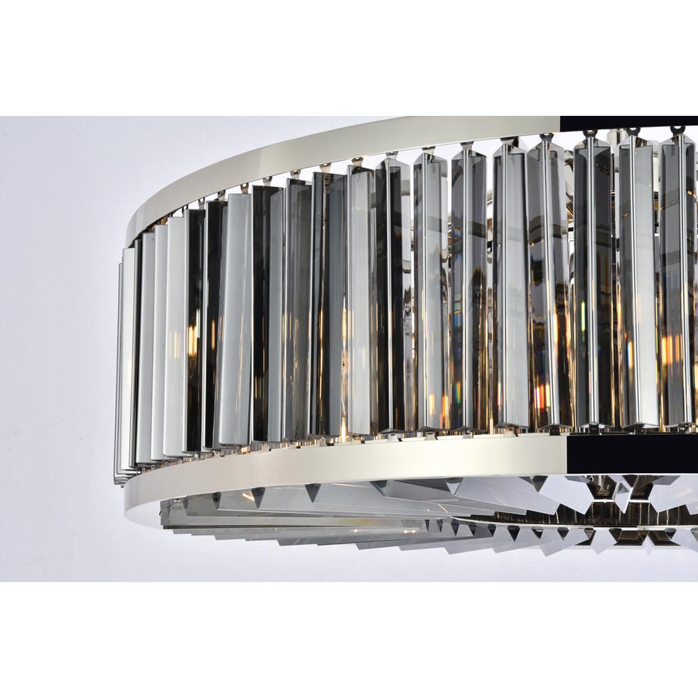 Chelsea 10 light polished nickel Chandelier Silver Shade. Picture 5
