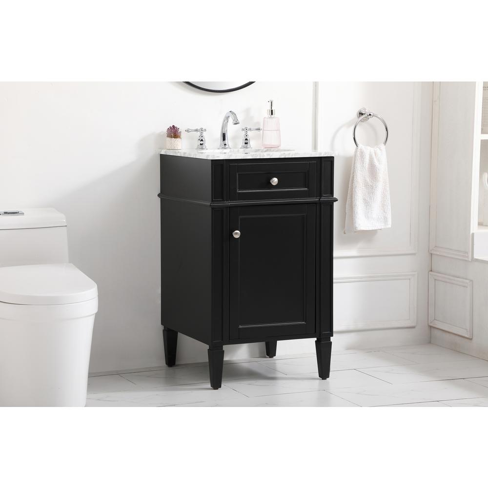 21 inch Single bathroom vanity in black. Picture 2