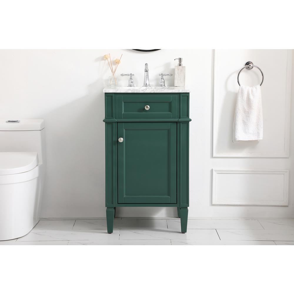 21 inch Single bathroom vanity in green. Picture 14