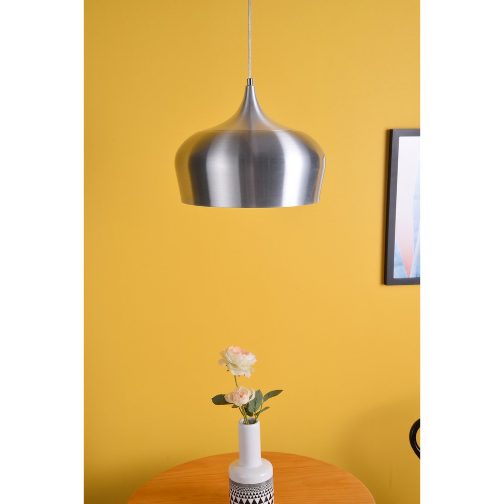 Nora 1 Light Burnished Nickel Pendant. Picture 6