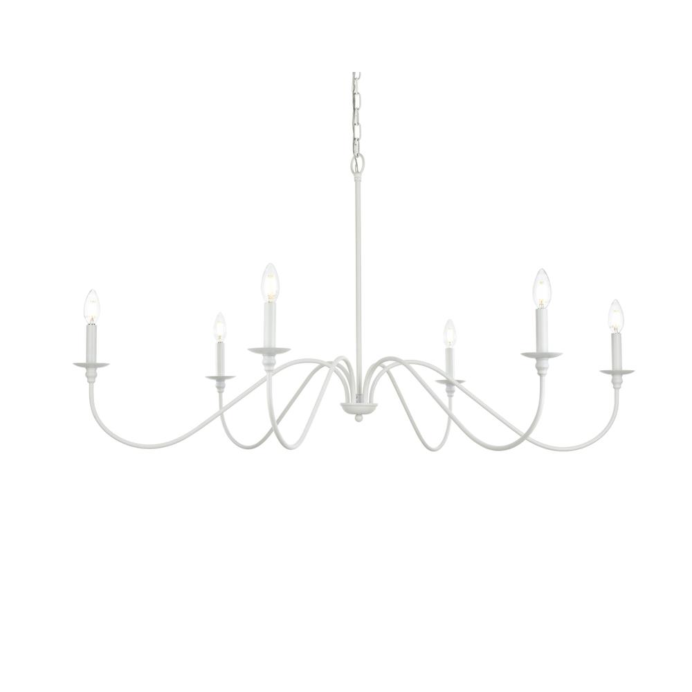 Rohan 48 inch chandelier in White. Picture 2