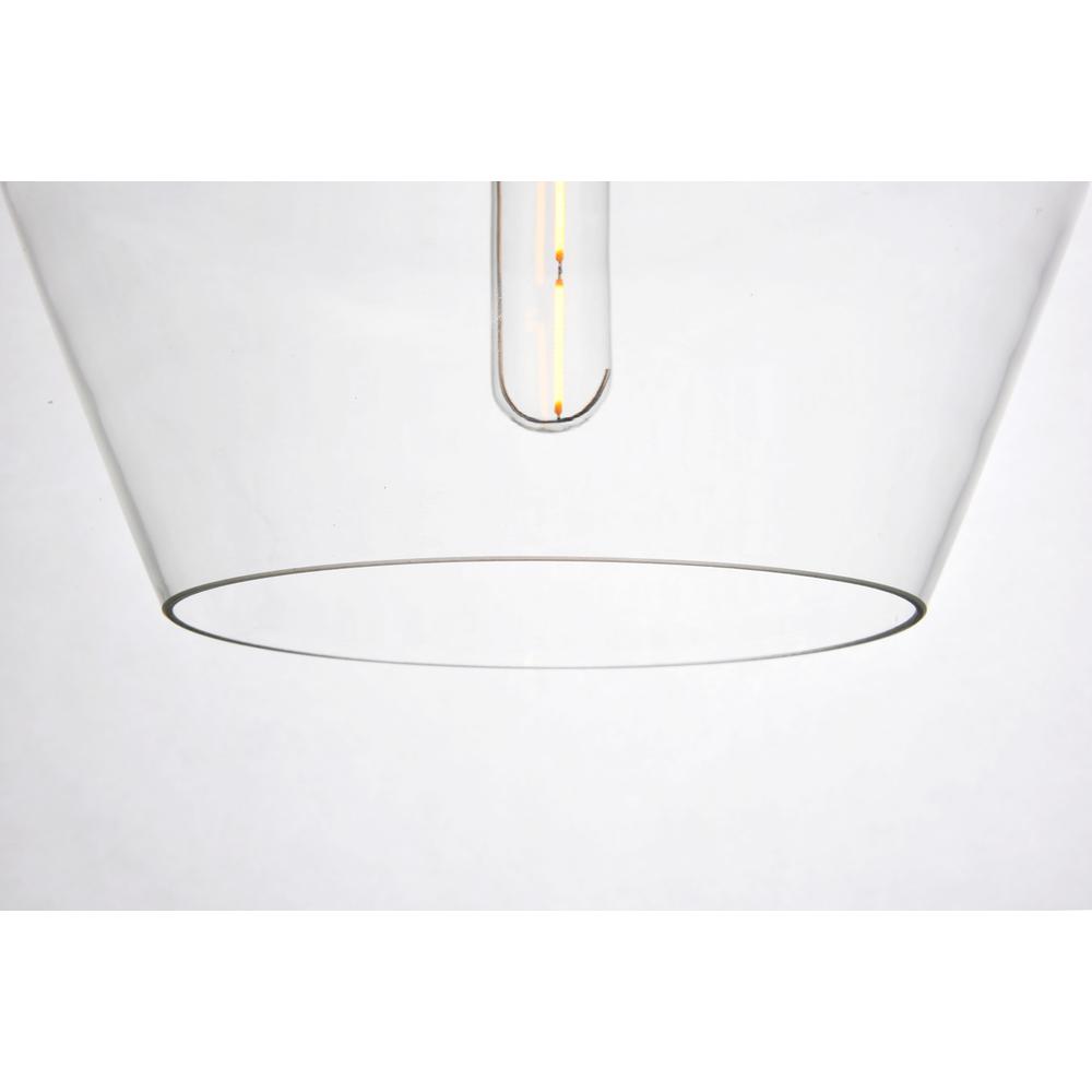 Placido Collection Pendant D9.8 H9.3 Lt:1 Black and Clear Finish. Picture 5