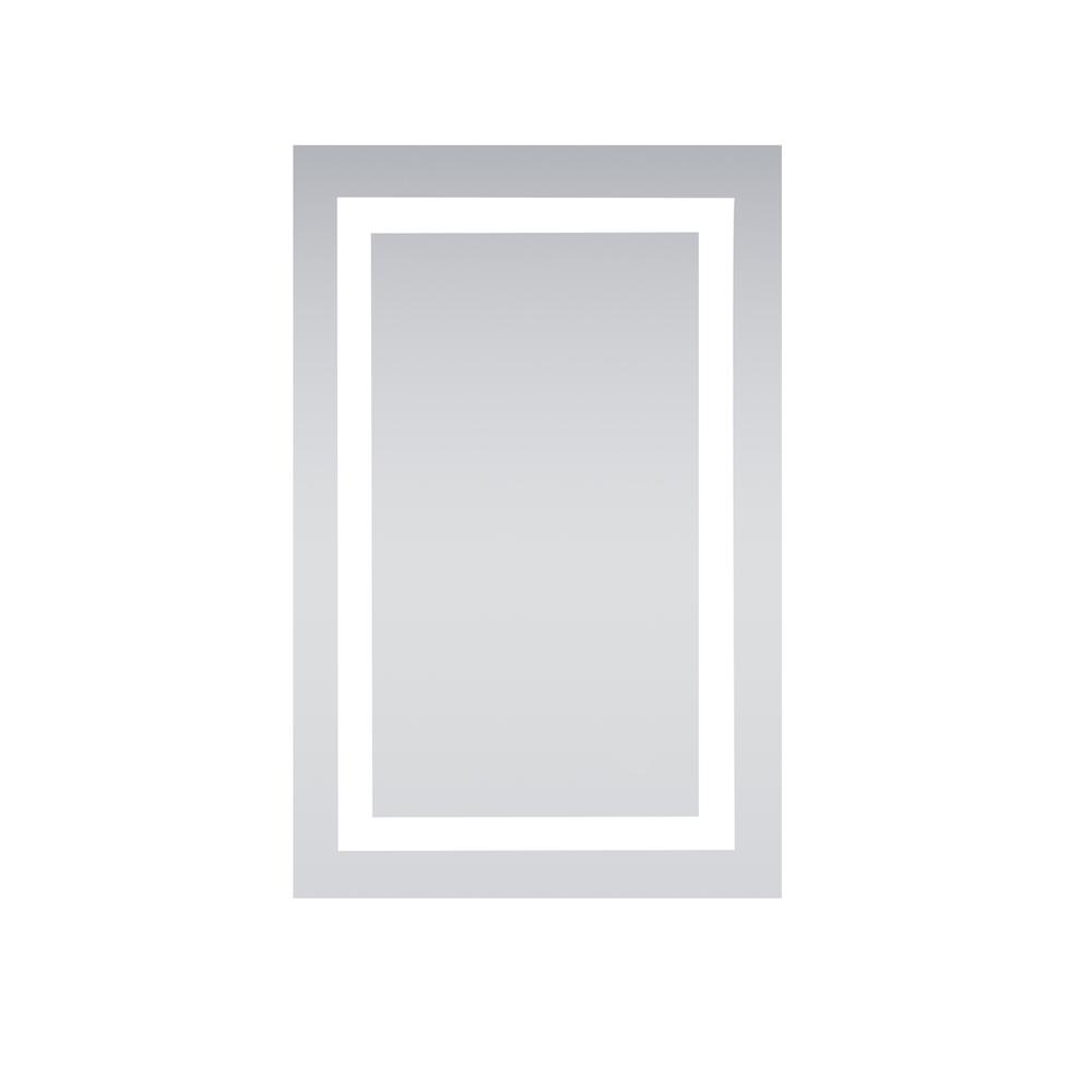 LED Hardwired Mirror Rectangle W20H30 Dimmable 5000K. Picture 1