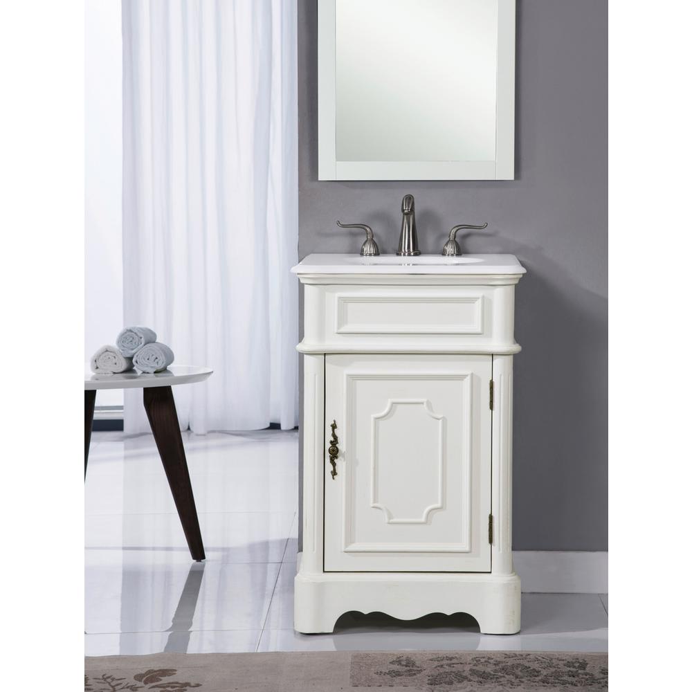 21 inch Single Bathroom vanity in Antique White. Picture 11