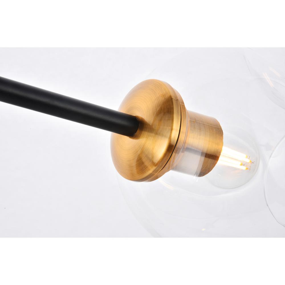Cavoli 11 light in Light Antique Brass and Flat Black Pendant. Picture 6