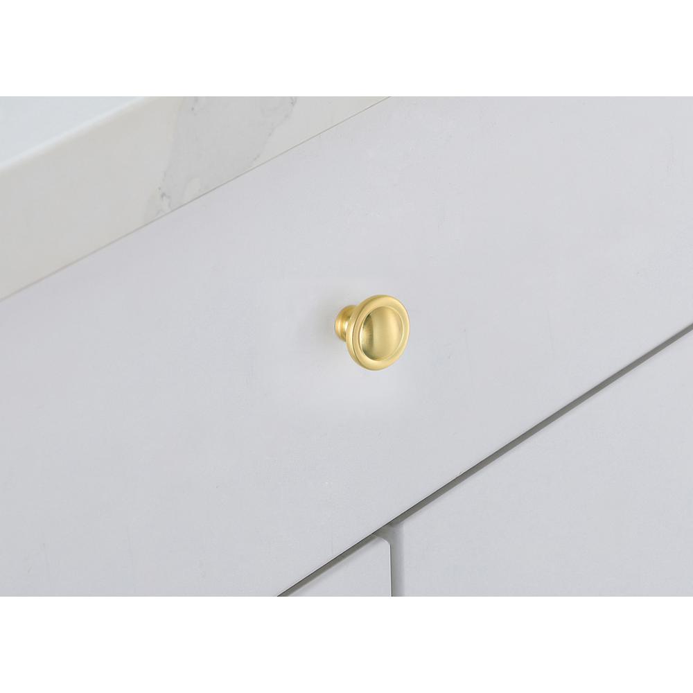 Garlande 1.2" Diameter Brushed Gold Mushroom Knob Multipack (Set of 10). Picture 2