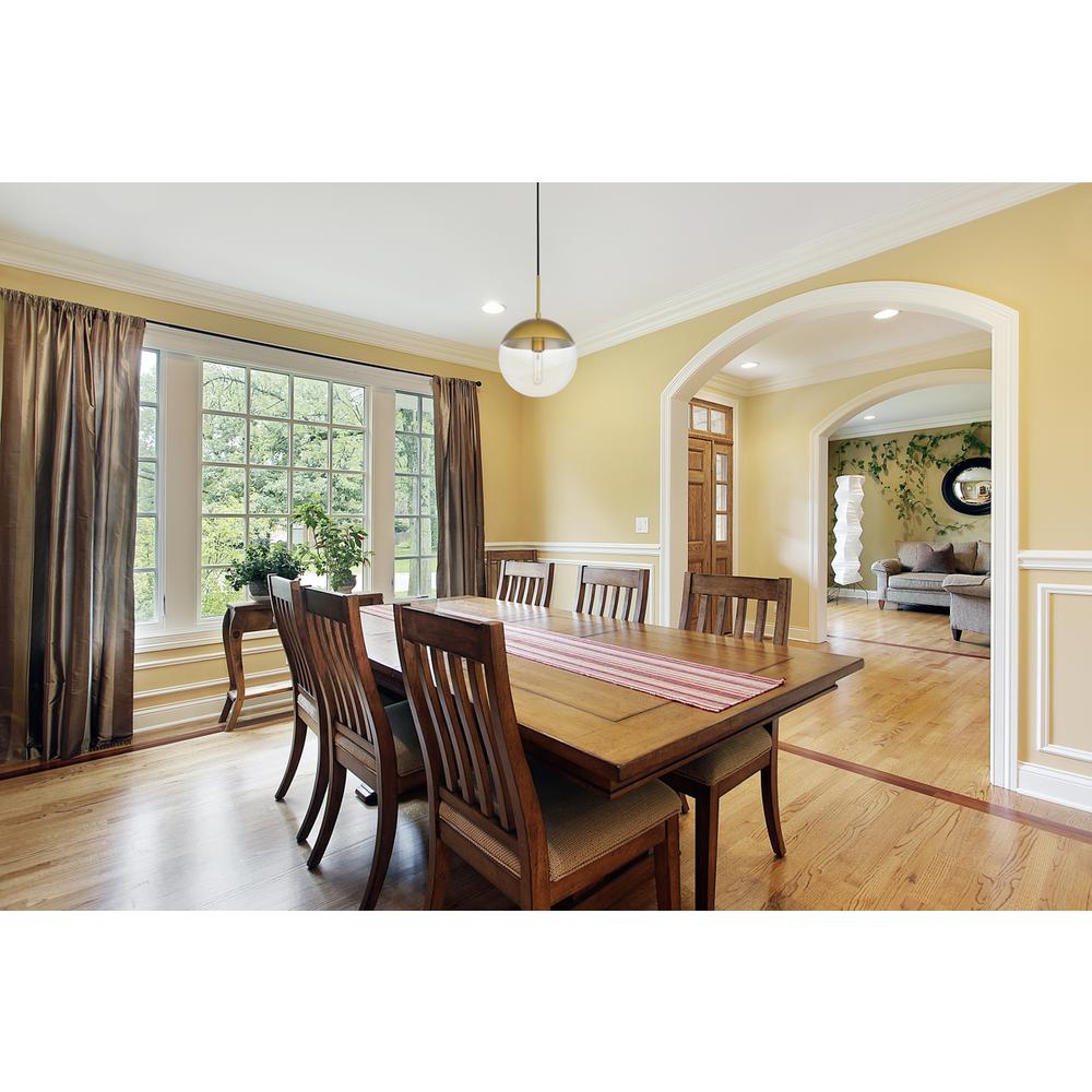 Eclipse 1 Light Brass Pendant With Clear Glass. Picture 6