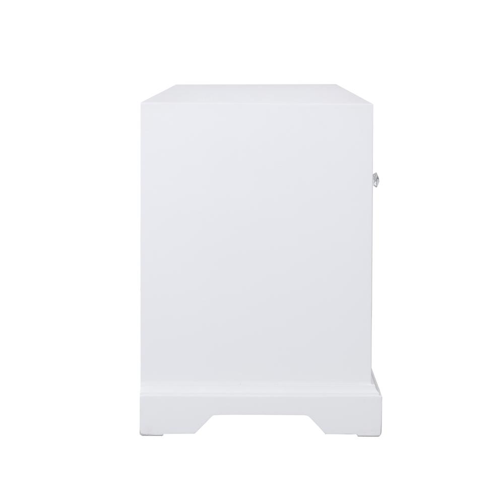 60 in. mirrored TV stand with crystal fireplace insert in white. Picture 8