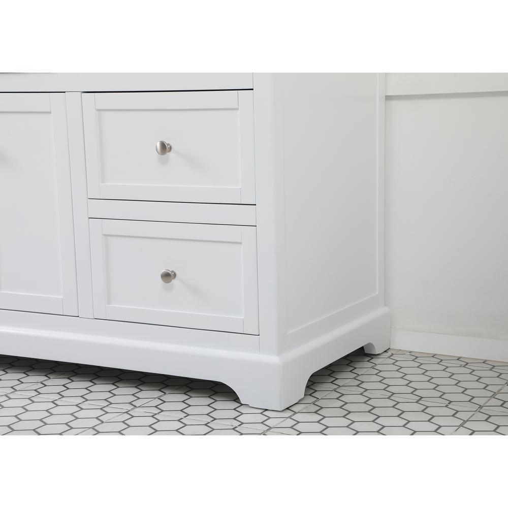 60 inch Single bathroom vanity in white. Picture 6