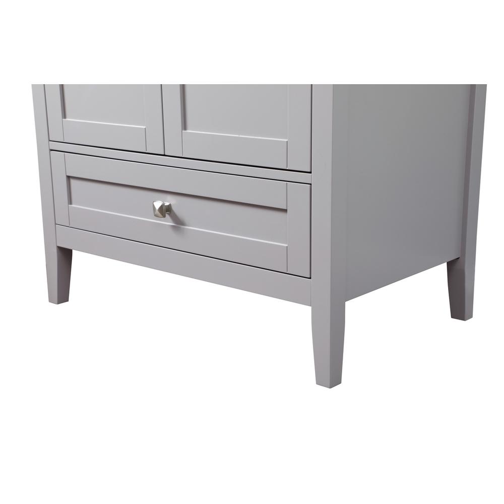 30 Inch SIngle Bathroom Vanity In Grey. Picture 13