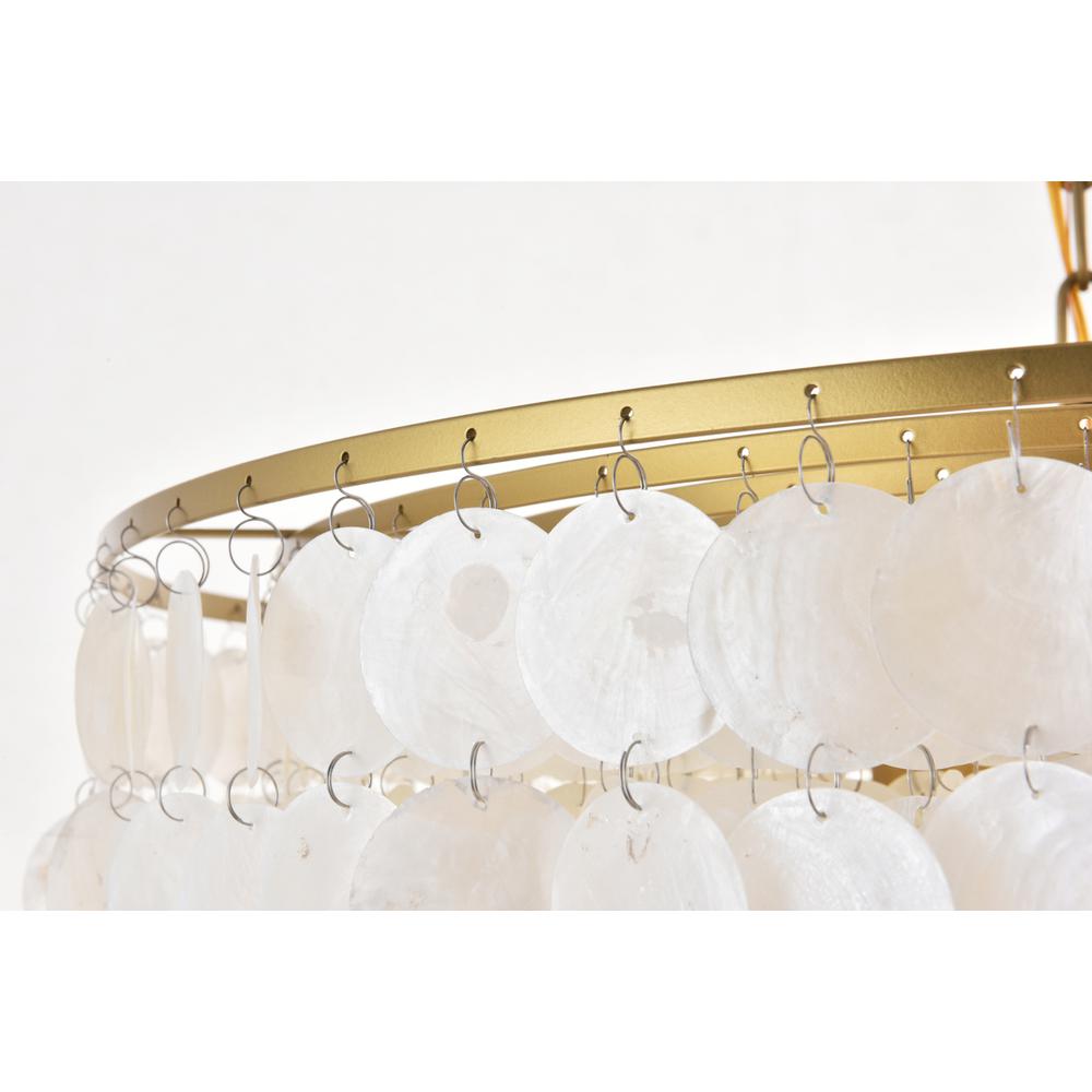 Selene 6 light Brass Pendant. Picture 8