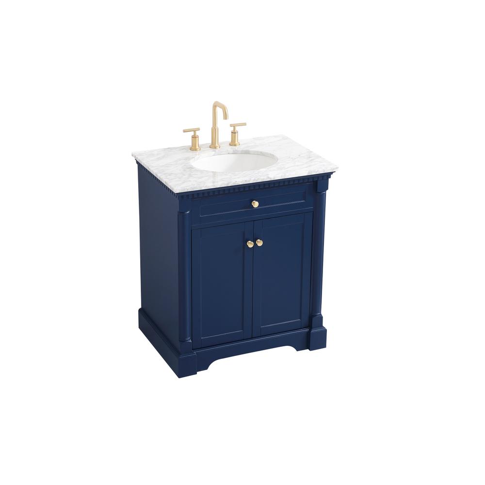 30 inch Single bathroom vanity in  Blue. Picture 8