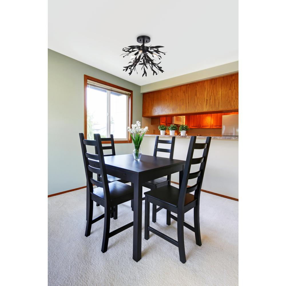 Priscilla 18.5 inch flush mount in black. Picture 7