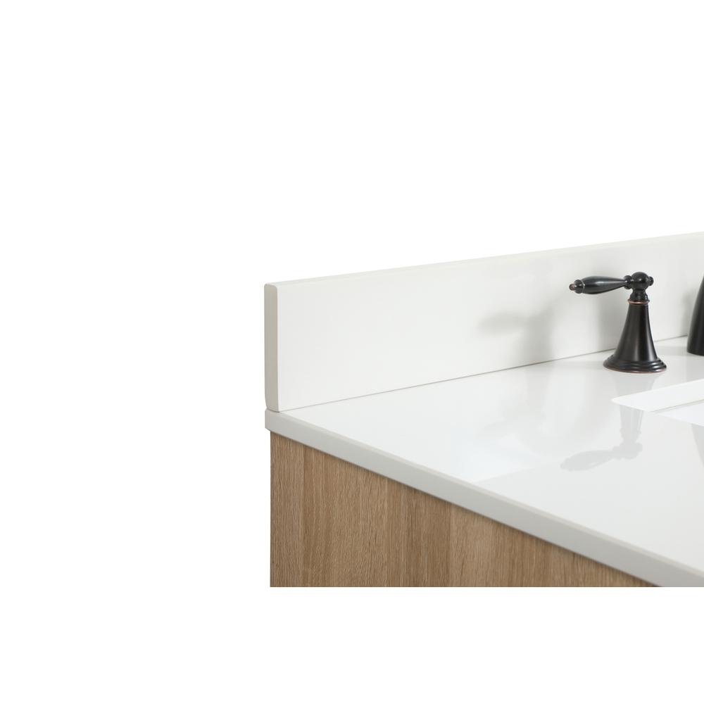 36 inch Single bathroom vanity in mango wood with backsplash. Picture 11