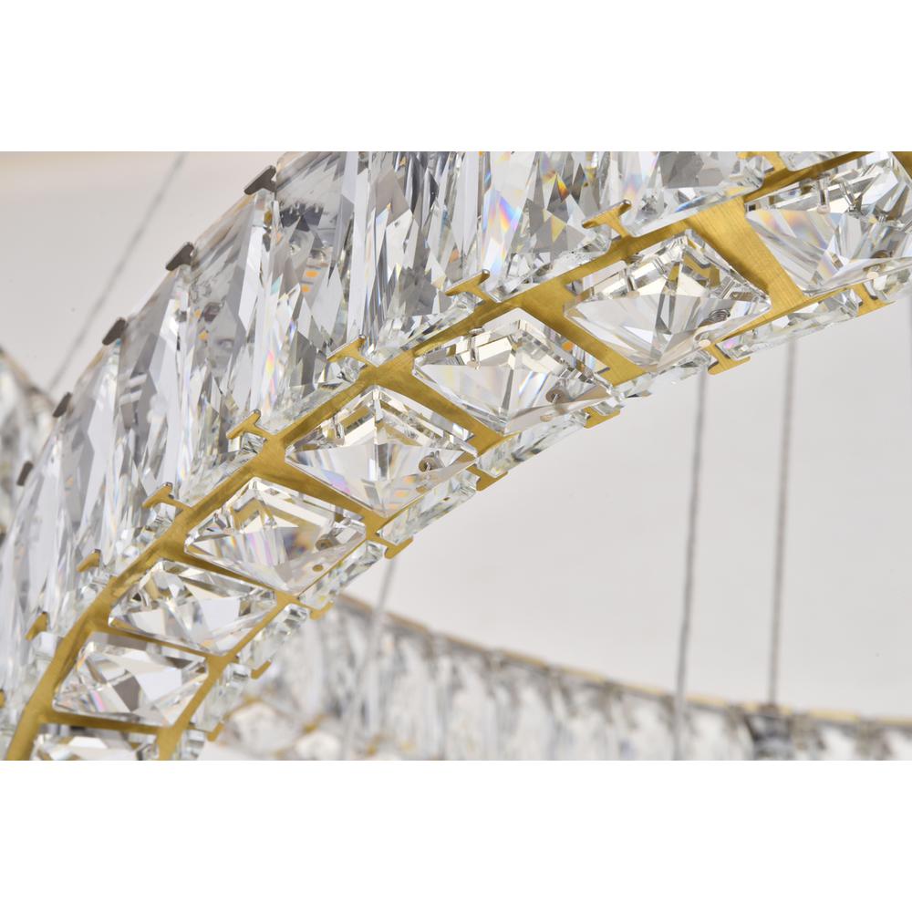 Monroe Integrated LED chip light Gold Chandelier Clear Royal Cut Crystal. Picture 3