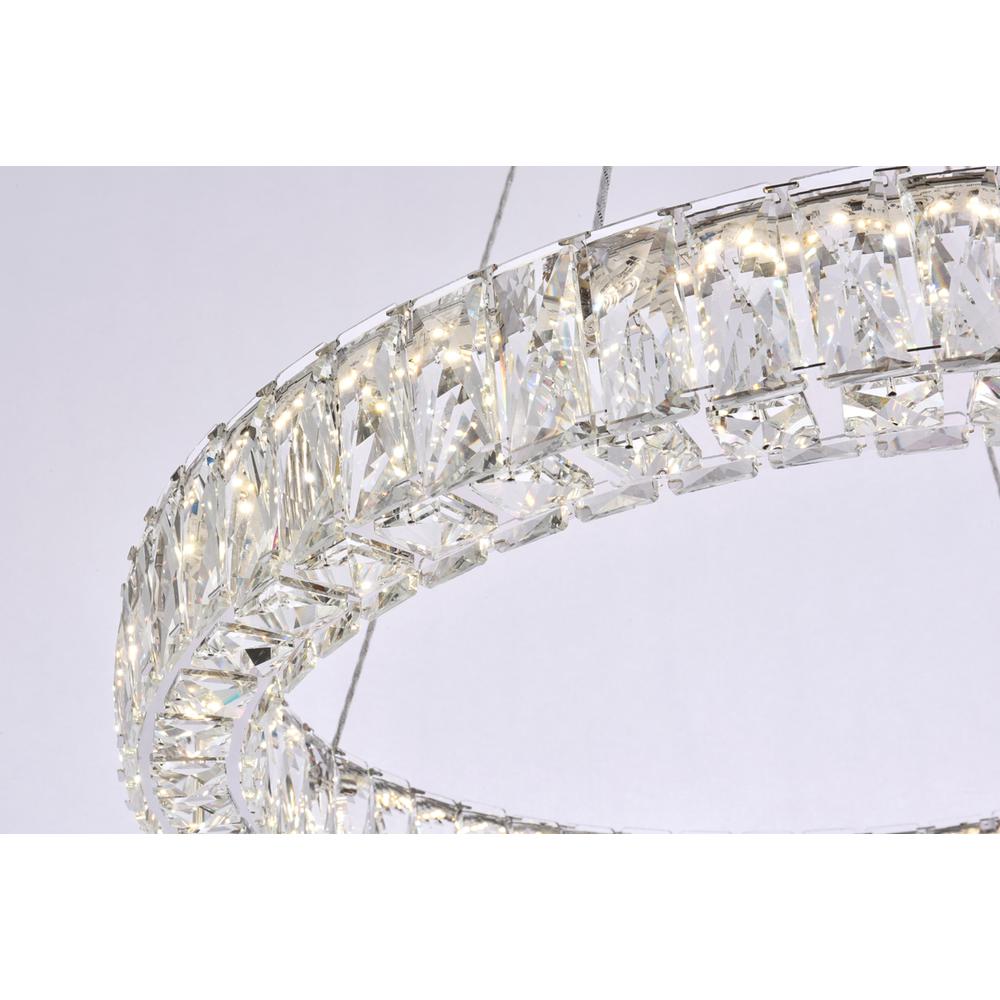 Monroe 26 inch LED round Single pendant in chrome. Picture 3