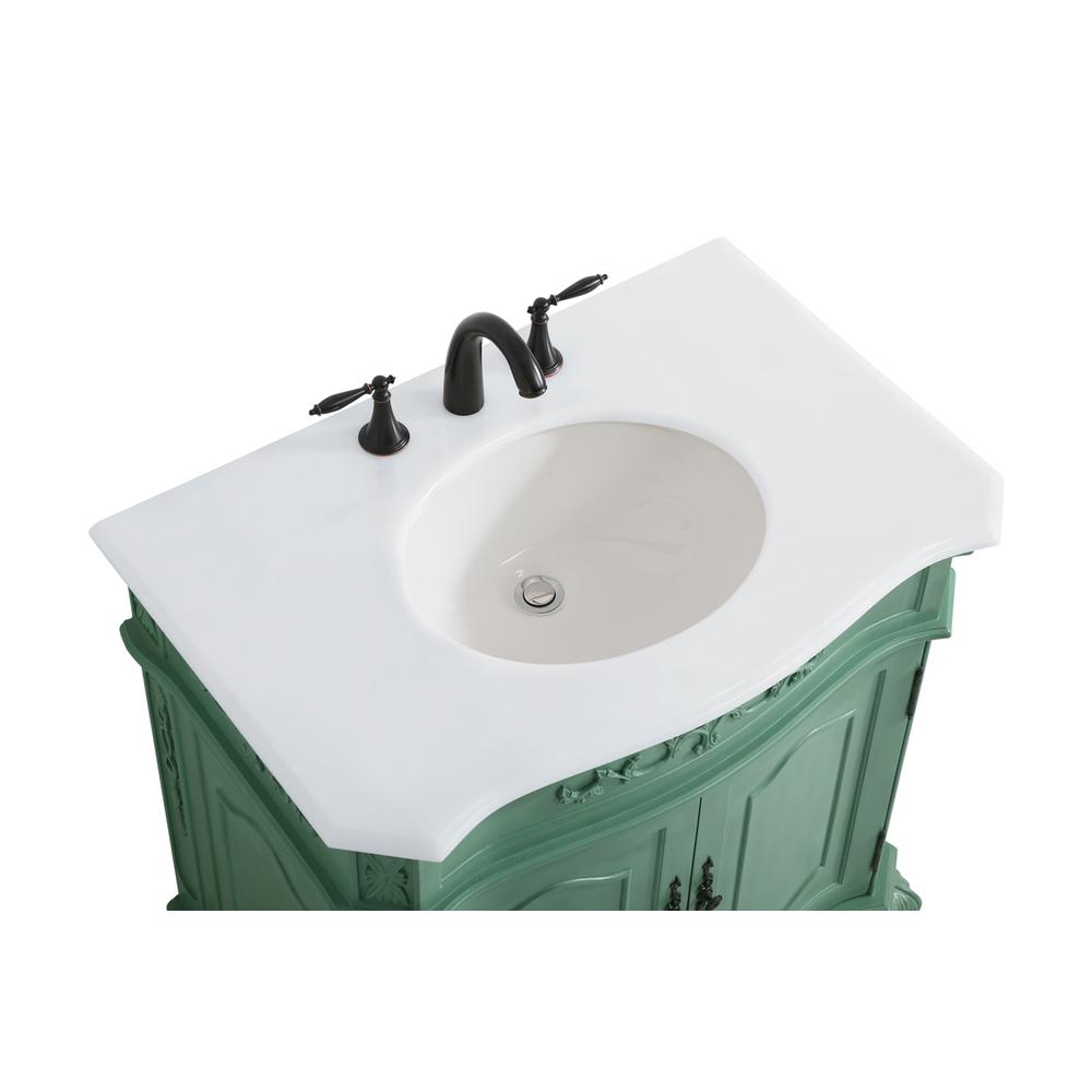 32 inch Single Bathroom vanity in vintage mint. Picture 10
