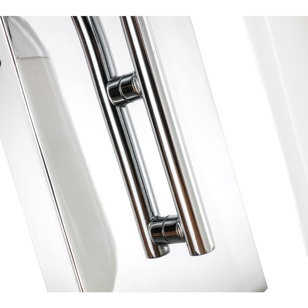 Kace 1 Light Chrome And Frosted White Glass Wall Sconce. Picture 11