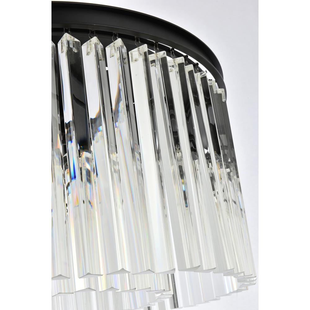 Sydney 8 light Matte Black Flush Mount Clear Royal Cut Crystal. Picture 5