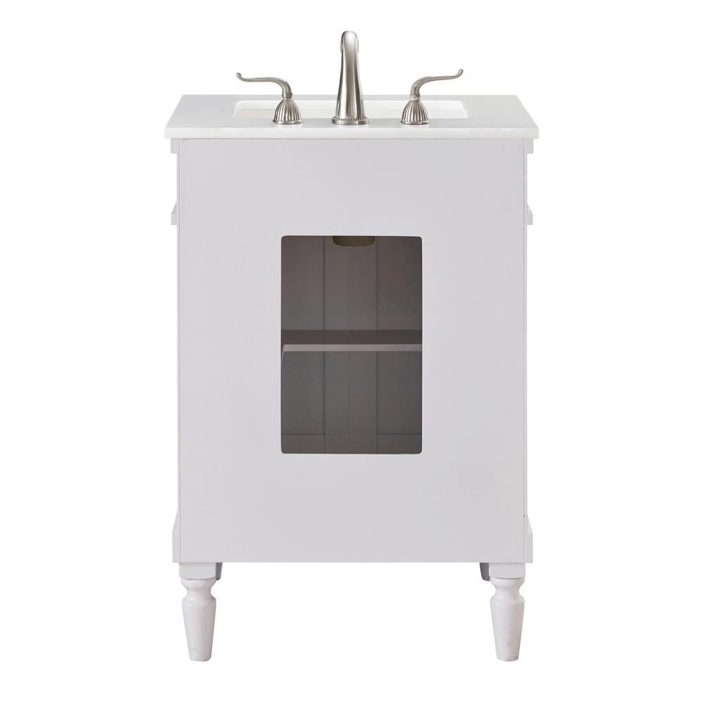 24 inch Single Bathroom vanity in Antique White. Picture 8