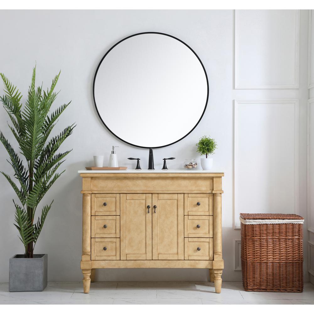 42 inch Single Bathroom vanity in Antique Beige. Picture 6