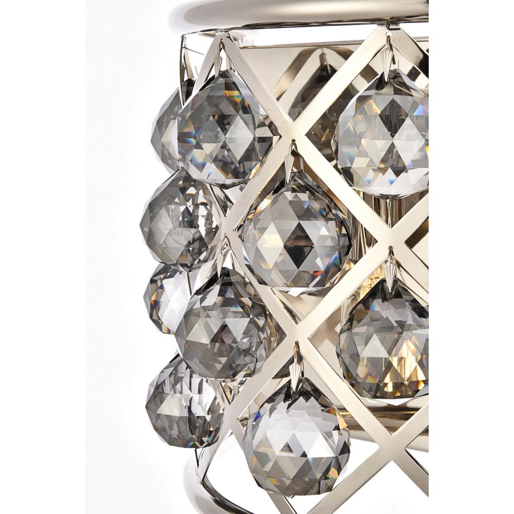 Madison 1 light polished Nickel Wall Sconce Silver Shade. Picture 4