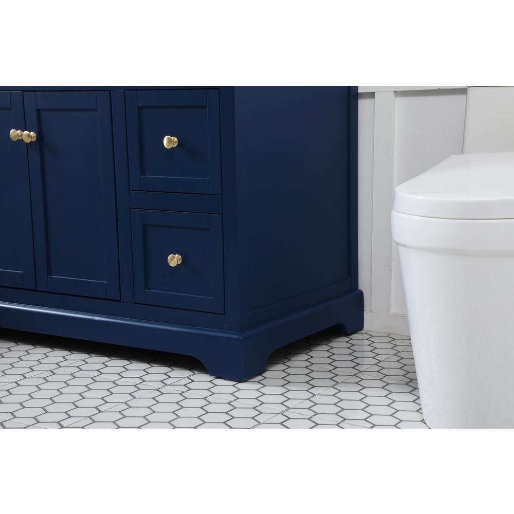 48 inch Single bathroom vanity in blue. Picture 6