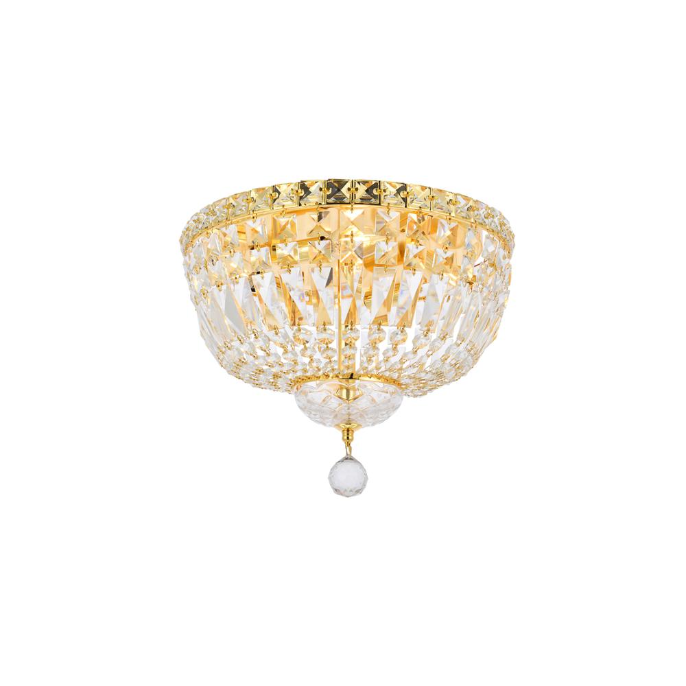 Tranquil 4 light Gold Flush Mount Clear Royal Cut Crystal. Picture 2
