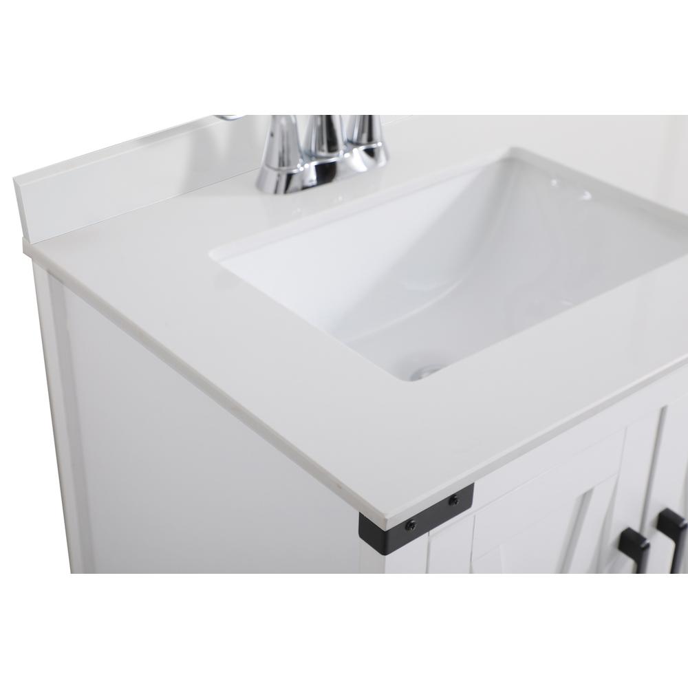 36 inch bathroom Vanity in White with Backsplash. Picture 11