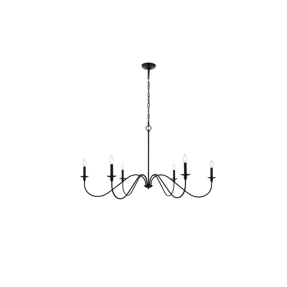 Rohan 48 inch chandelier in matte black. Picture 1